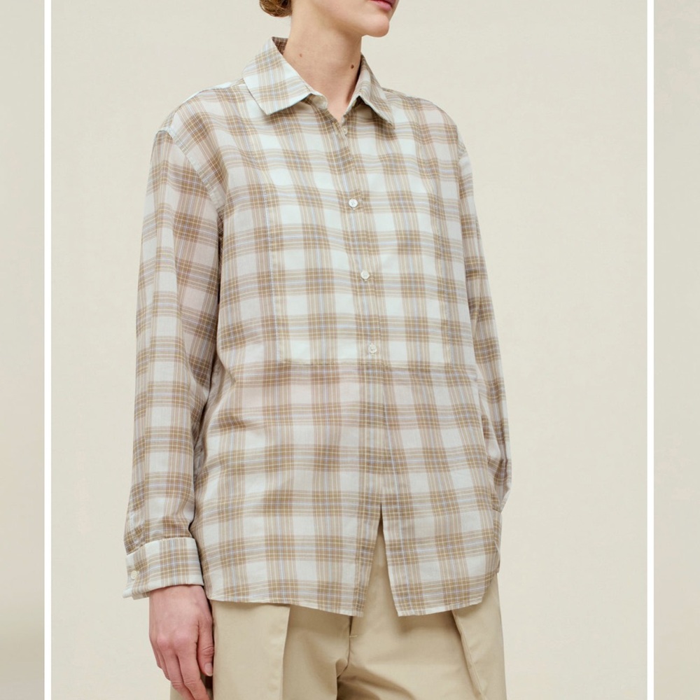 Plaid Button-Up Shirt